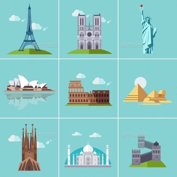 GraphicRiver Popular Sightseeing 11588144 GraphicRiver Popular Sightseeing 11588144