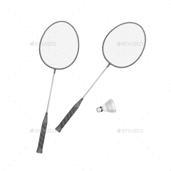 GraphicRiver Badminton Rackets with Shuttlecock 11588404 GraphicRiver Badminton Rackets with Shuttlecock 11588404