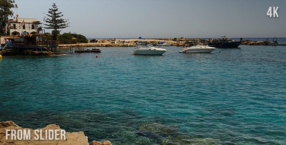 Boats In Blue Bay Boats In Blue Bay