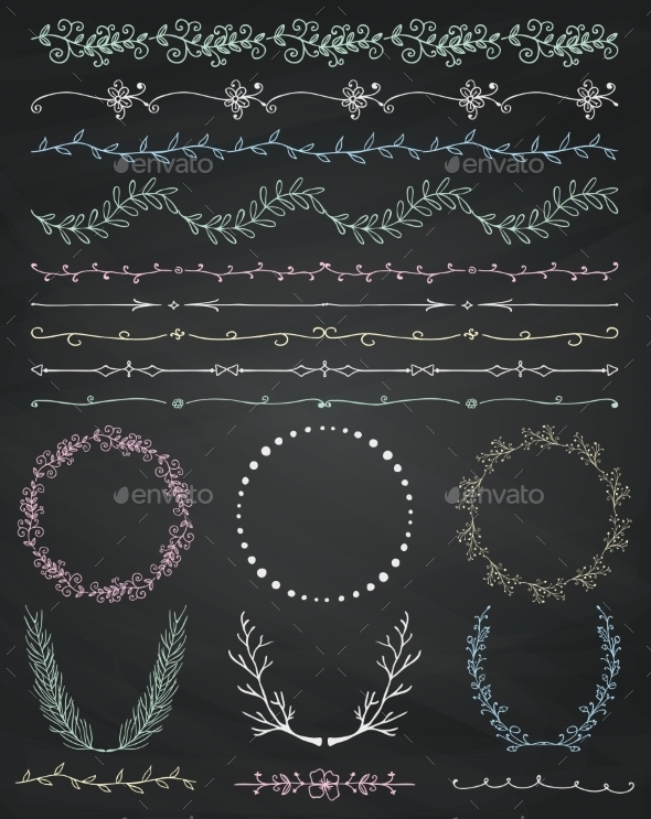 GraphicRiver Chalk Seamless Borders Frames and Dividers 11589384 GraphicRiver Chalk Seamless Borders Frames and Dividers 11589384