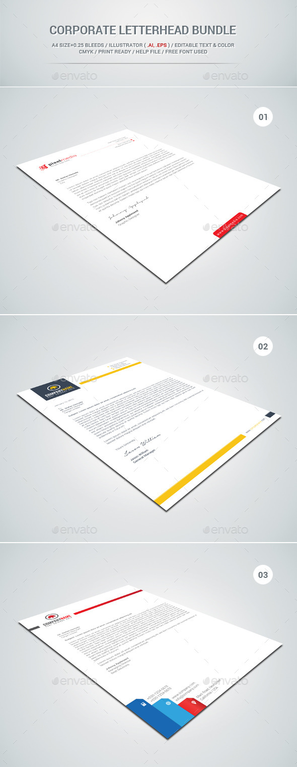 GraphicRiver Corporate Letterhead Bundle 11480141 GraphicRiver Corporate Letterhead Bundle 11480141