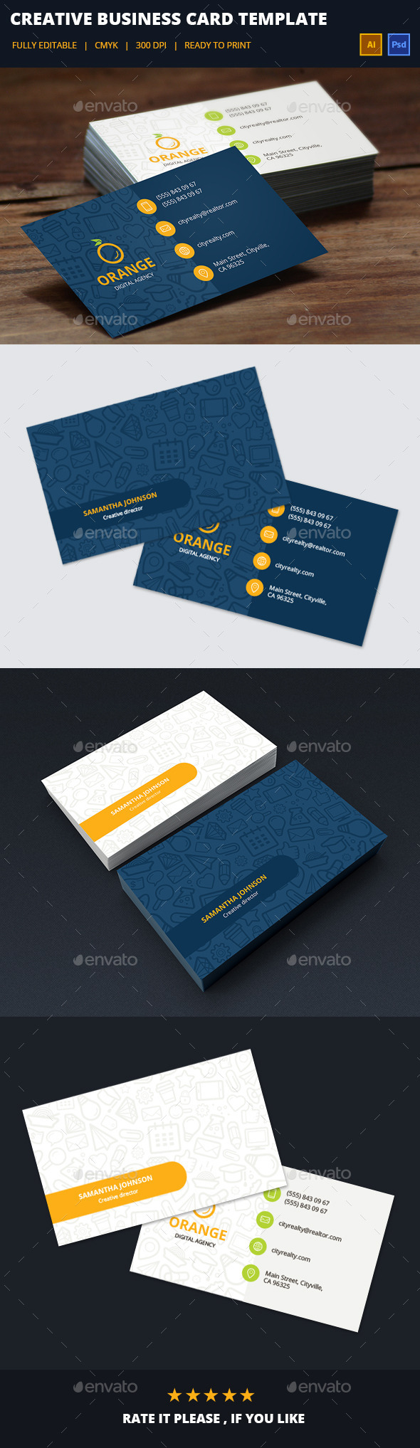 GraphicRiver Creative Business Card 11479440 GraphicRiver Creative Business Card 11479440