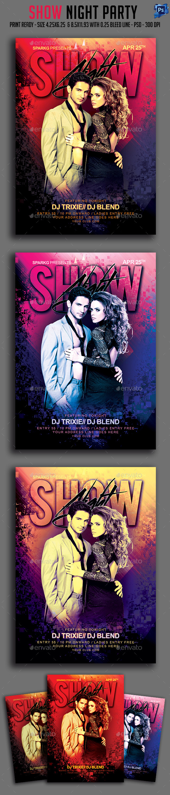 GraphicRiver Show Night Party Flyer 11591363 GraphicRiver Show Night Party Flyer 11591363