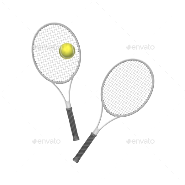GraphicRiver Tennis Rackets with Ball 11592276 GraphicRiver Tennis Rackets with Ball 11592276