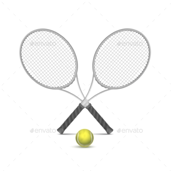 GraphicRiver Tennis Rackets with Ball 11592326 GraphicRiver Tennis Rackets with Ball 11592326