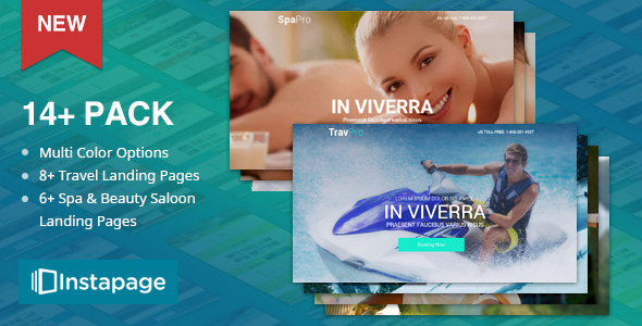 TravelPro -  Spa Pro | Beauty Salon | Yoga | Massage Instapage Landing Pages