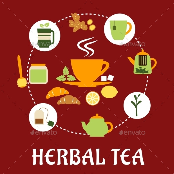 GraphicRiver Herbal Tea Flat Infographic Design with Icons 11595813 GraphicRiver Herbal Tea Flat Infographic Design with Icons 11595813