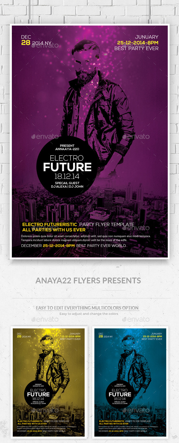 GraphicRiver Electro Flyer Template PSD 11601985 GraphicRiver Electro Flyer Template PSD 11601985