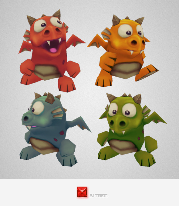 Low Poly Mini Dragon Fino Low Poly Mini Dragon Fino
