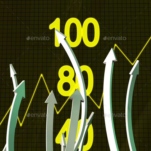 Progress Arrows Represents Business Graph And Advance