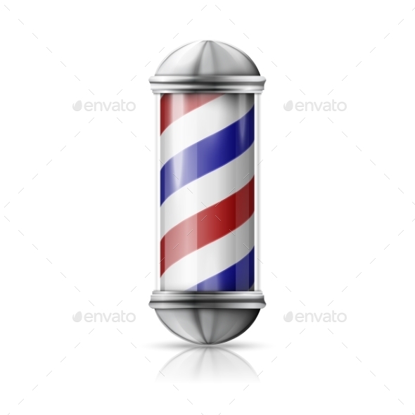 GraphicRiver Old Fashioned Vintage Silver Barber Pole 11604595 GraphicRiver Old Fashioned Vintage Silver Barber Pole 11604595