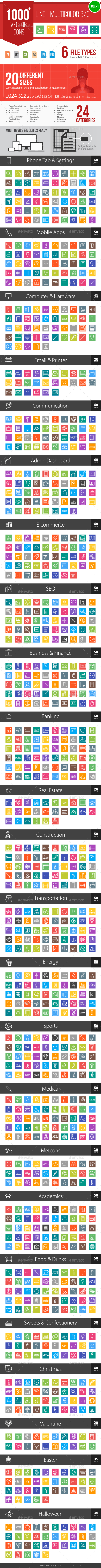 GraphicRiver 1000& Line Multicolor B G Vector Icons 11605195 GraphicRiver 1000& Line Multicolor B G Vector Icons 11605195