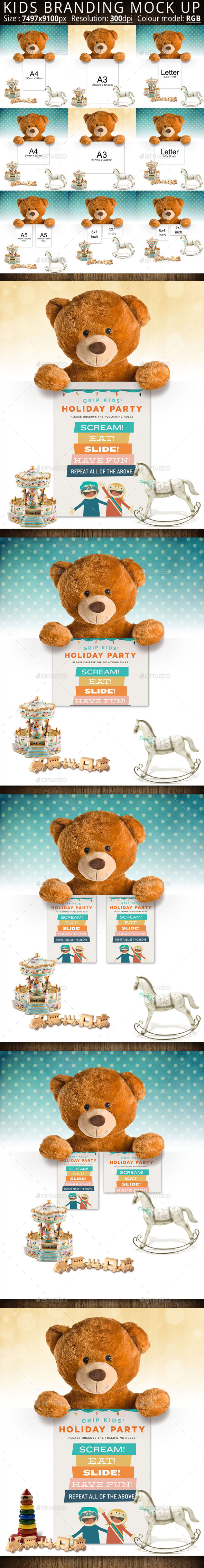 GraphicRiver Kids Branding Poster And Flyer Mockup 11607720 GraphicRiver Kids Branding Poster And Flyer Mockup 11607720