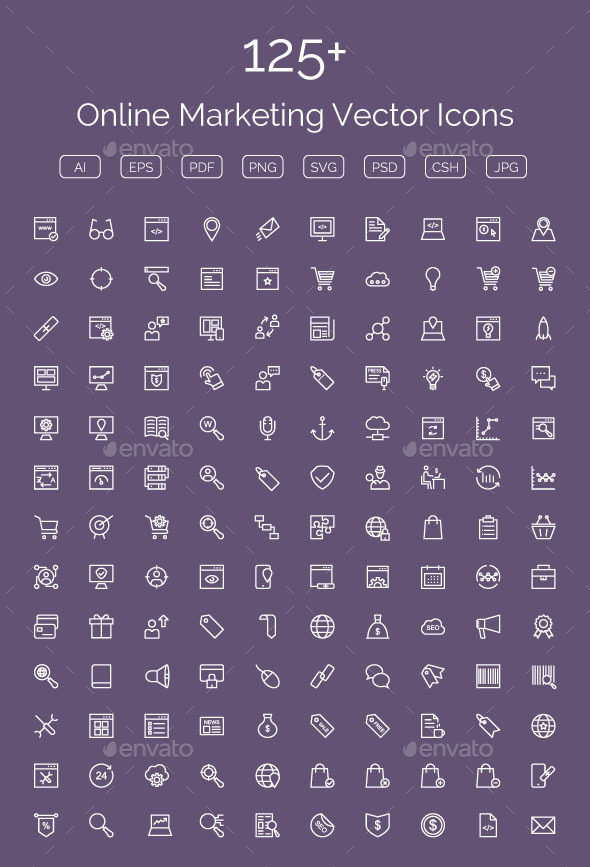 GraphicRiver 125& Online Marketing Vector Icons 11608447 GraphicRiver 125& Online Marketing Vector Icons 11608447