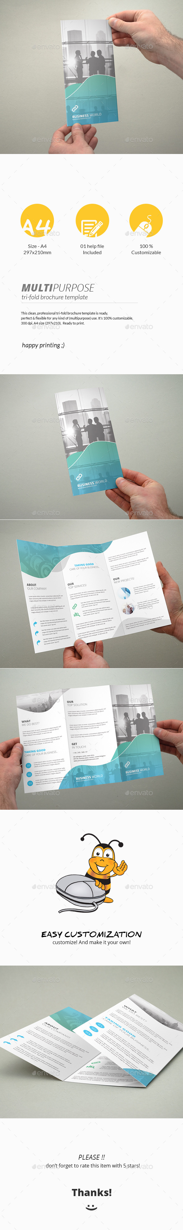 GraphicRiver Tri-Fold Brochure Multipurpose 11608475 GraphicRiver Tri-Fold Brochure Multipurpose 11608475