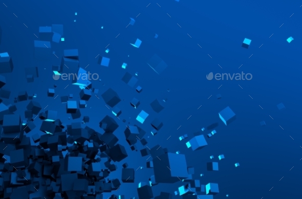 GraphicRiver Abstract 3D Rendering Of Flying Cubes 11608675 GraphicRiver Abstract 3D Rendering Of Flying Cubes 11608675