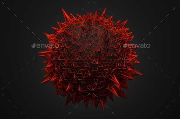 GraphicRiver 3D Rendering Of Sphere With Chaotic Structure 11608693 GraphicRiver 3D Rendering Of Sphere With Chaotic Structure 11608693