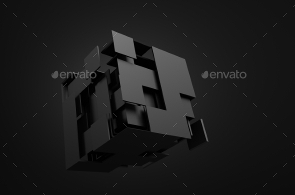 GraphicRiver Abstract 3D Rendering Of Flying Cube 11608715 GraphicRiver Abstract 3D Rendering Of Flying Cube 11608715