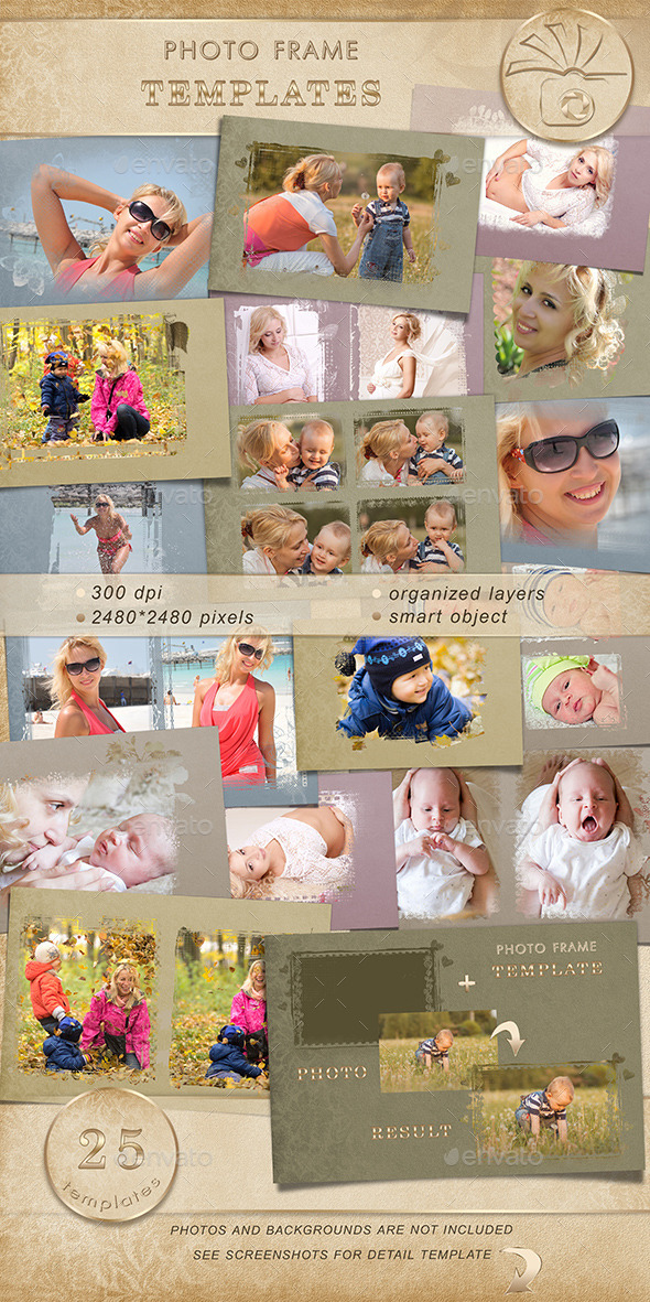 GraphicRiver Photo frame templates 11609250 GraphicRiver Photo frame templates 11609250