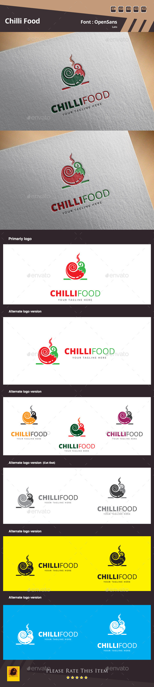 Chilli Food Logo Template