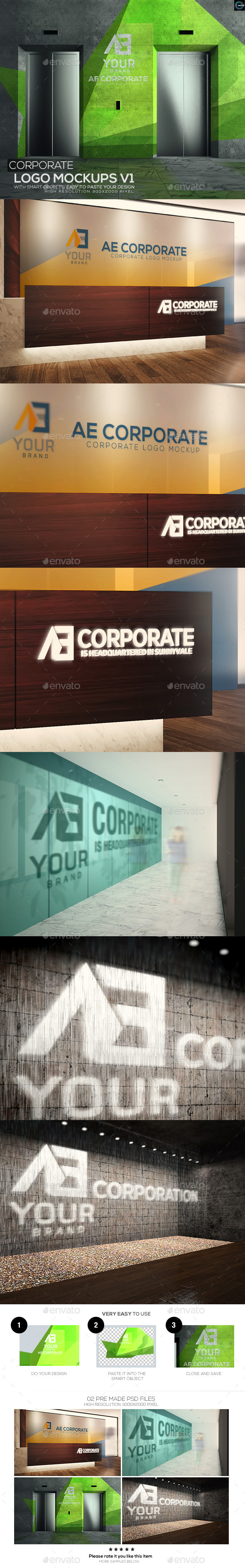GraphicRiver Corporate Logo Mockups V1 11609562 GraphicRiver Corporate Logo Mockups V1 11609562