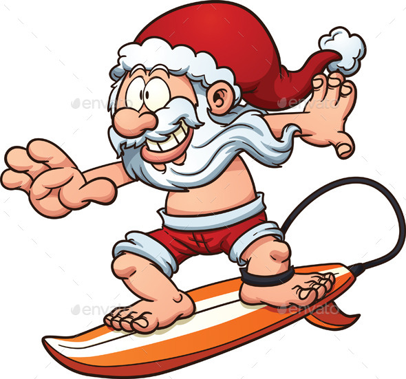 GraphicRiver Surfing Santa 11610557 GraphicRiver Surfing Santa 11610557