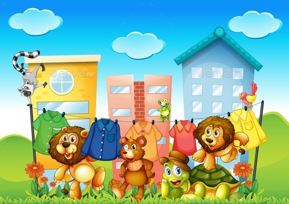 GraphicRiver Animals and Laundry 11611168 GraphicRiver Animals and Laundry 11611168