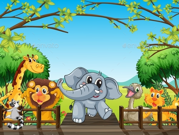 GraphicRiver Group of Wild Animals 11611217 GraphicRiver Group of Wild Animals 11611217