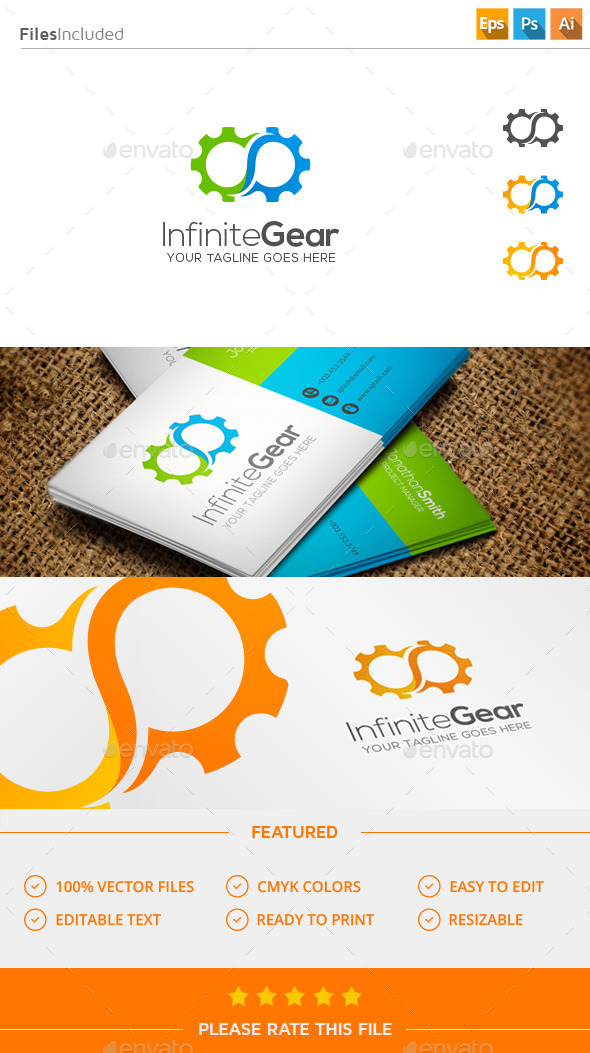 GraphicRiver Infinite Gear Logo 11589341 GraphicRiver Infinite Gear Logo 11589341