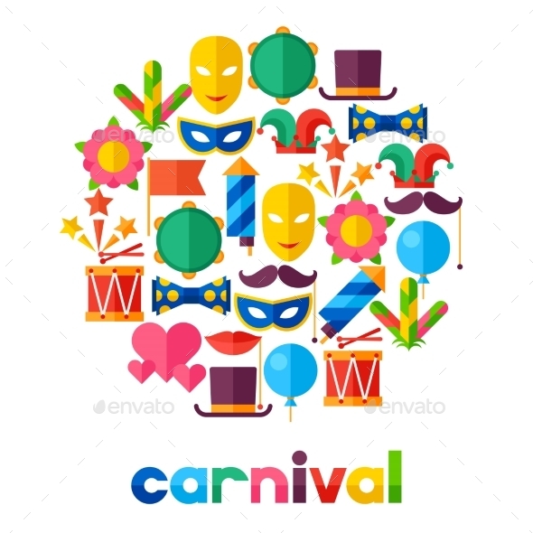 GraphicRiver Celebration Festive Background with Carnival Icons 11612358 GraphicRiver Celebration Festive Background with Carnival Icons 11612358