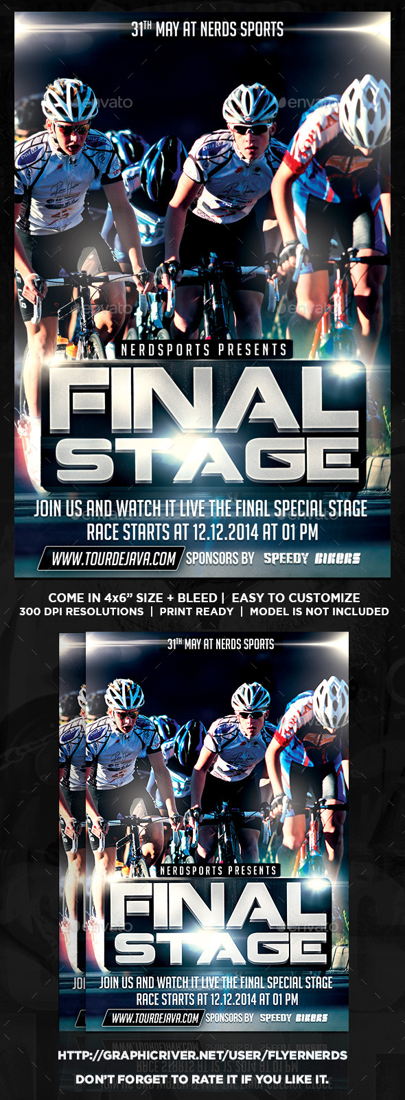 GraphicRiver Final Stage Bicycle Sports Flyer 11613675 GraphicRiver Final Stage Bicycle Sports Flyer 11613675