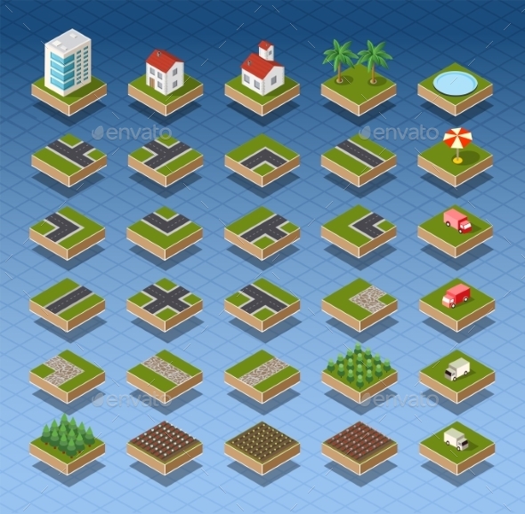 GraphicRiver Isometric City Map 11614349 GraphicRiver Isometric City Map 11614349