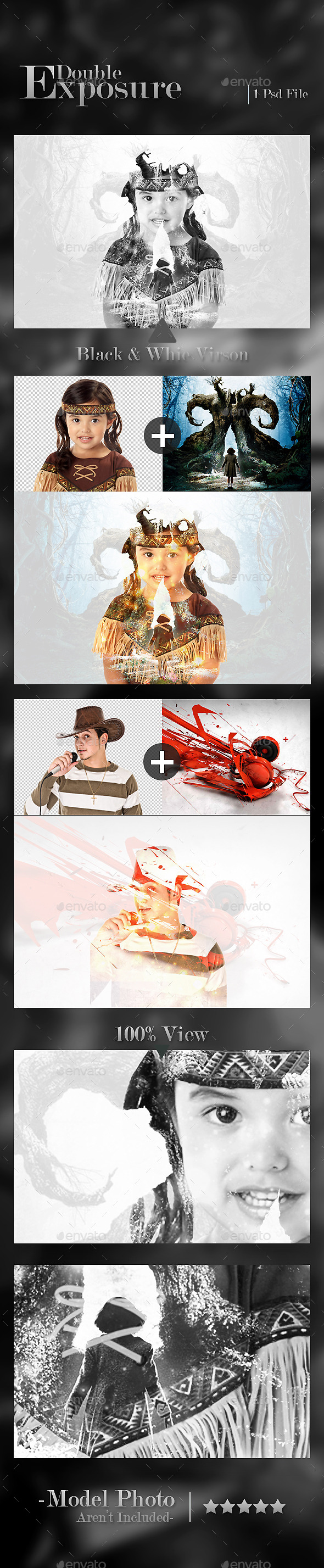 GraphicRiver Double Exposure Photo Template 11614787 GraphicRiver Double Exposure Photo Template 11614787