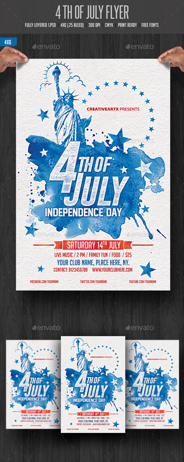 GraphicRiver 4th of July Flyer 11615442 GraphicRiver 4th of July Flyer 11615442