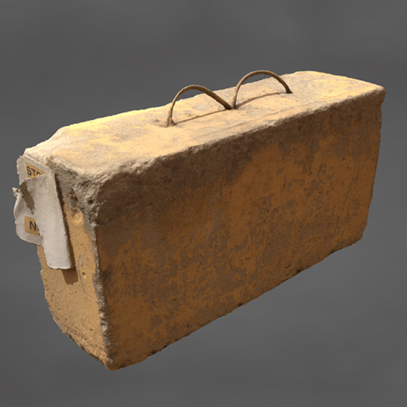 3DOcean Concrete Block with Sign 11617254 3DOcean Concrete Block with Sign 11617254