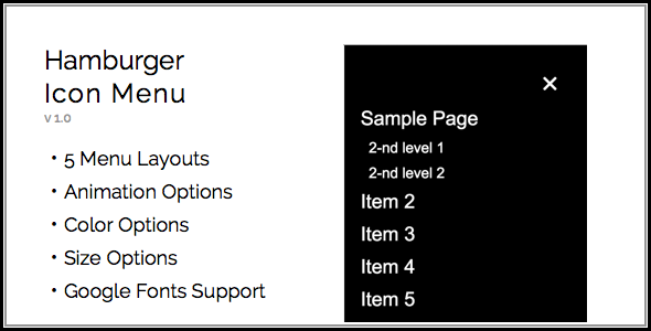 CodeCanyon Hamburger Icon Menu WordPress Plugin 11620163 CodeCanyon Hamburger Icon Menu WordPress Plugin 11620163