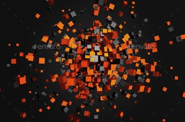 GraphicRiver Abstract 3D Rendering Of Flying Cubes 11620503 GraphicRiver Abstract 3D Rendering Of Flying Cubes 11620503