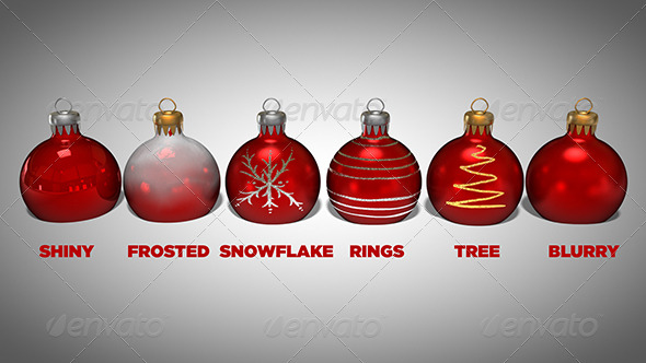 6 High Quality Christmas Ornaments by sroelofsen  3DOcean