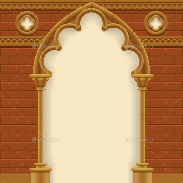 GraphicRiver Gothic Arch and Wall 11623403 GraphicRiver Gothic Arch and Wall 11623403