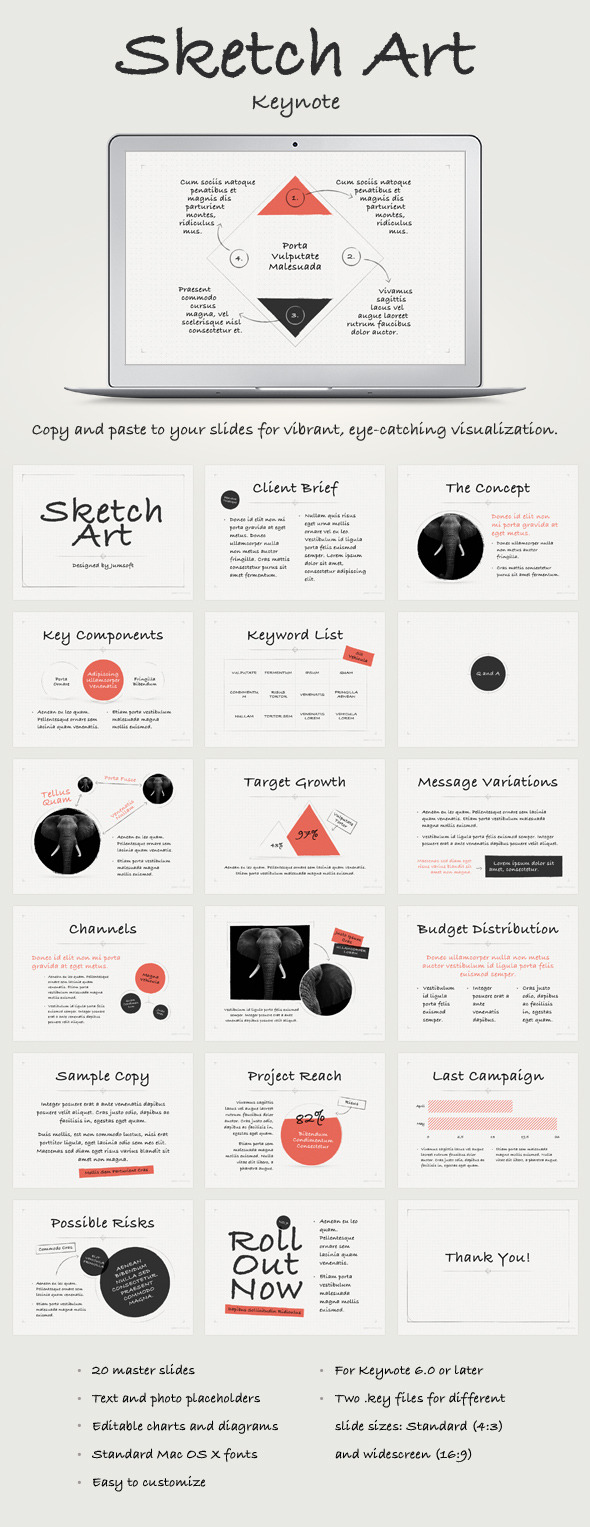 GraphicRiver Sketch Art Keynote Template 11624808 GraphicRiver Sketch Art Keynote Template 11624808