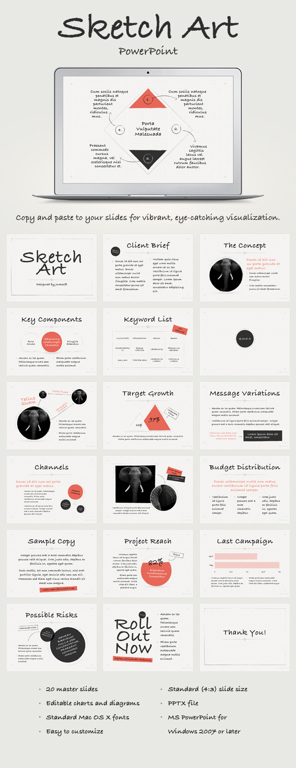 GraphicRiver Sketch Art PowerPoint Template 11624830 GraphicRiver Sketch Art PowerPoint Template 11624830