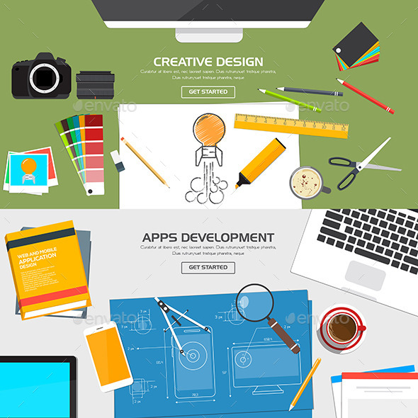 GraphicRiver Flat Designed Banners 11624869 GraphicRiver Flat Designed Banners 11624869