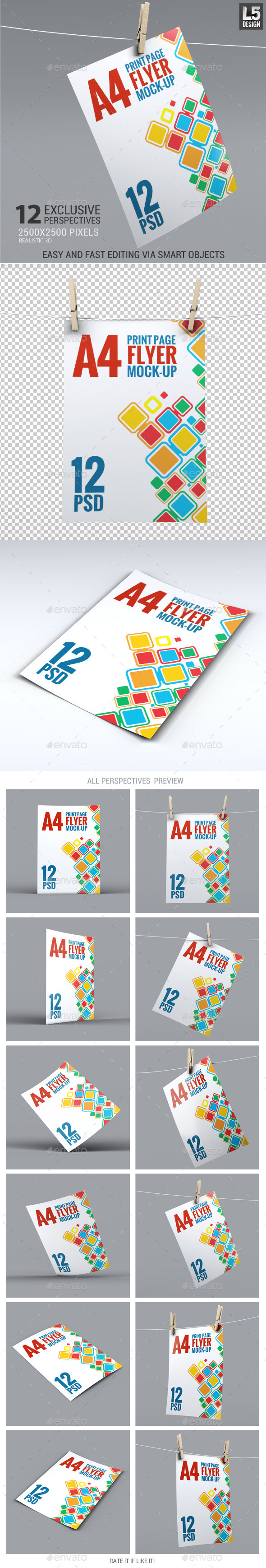 GraphicRiver A4 Corporate Flyer Mock-Up 11625507 GraphicRiver A4 Corporate Flyer Mock-Up 11625507