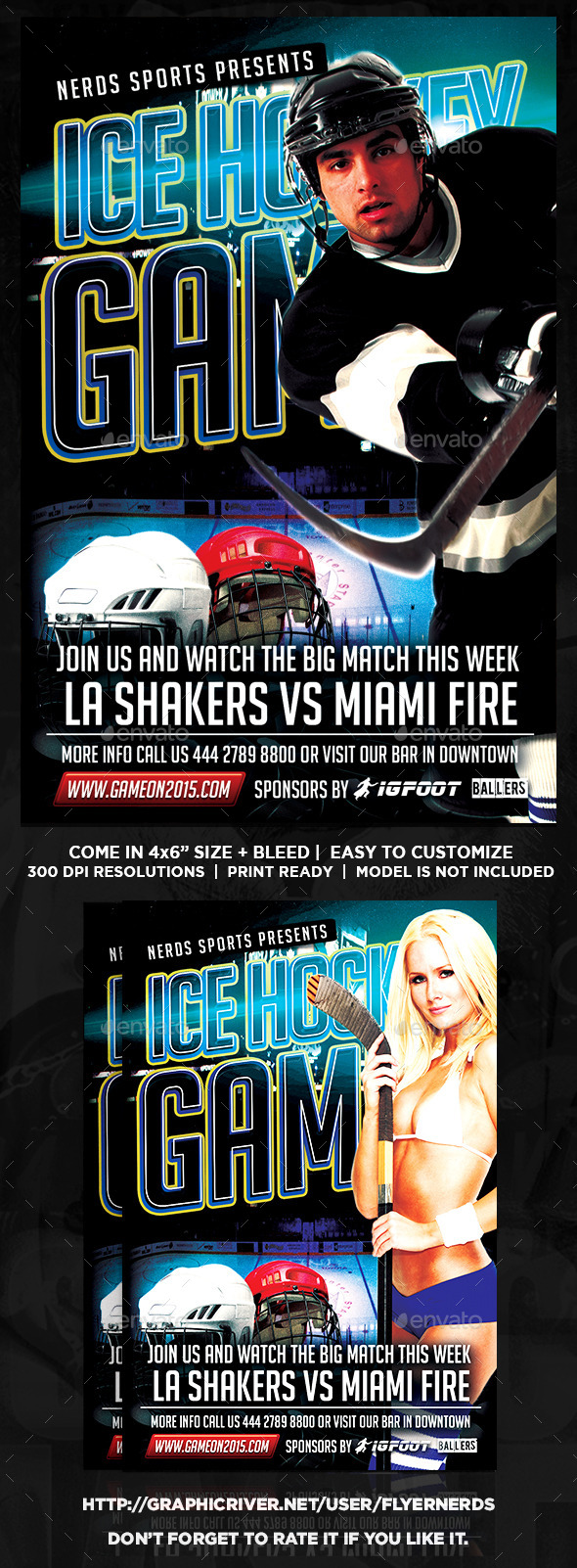 GraphicRiver Ice Hockey Games 2K15 Sports Flyer 11625571 GraphicRiver Ice Hockey Games 2K15 Sports Flyer 11625571