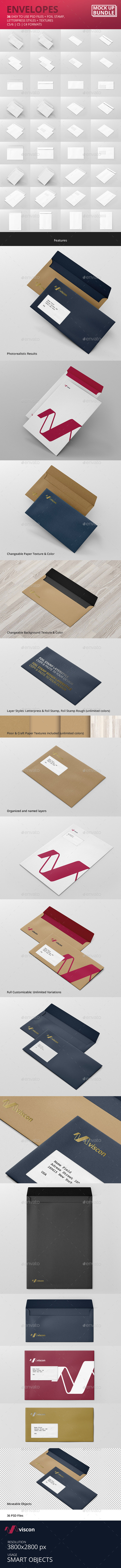 GraphicRiver Envelopes Mock-Up Bundle 11625876 GraphicRiver Envelopes Mock-Up Bundle 11625876