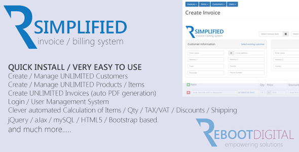 CodeCanyon Simplified PHP Invoice Billing System 11438884 CodeCanyon Simplified PHP Invoice Billing System 11438884
