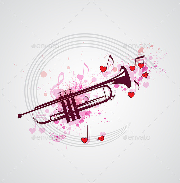 GraphicRiver Music Background with Trumpet 11627976 GraphicRiver Music Background with Trumpet 11627976