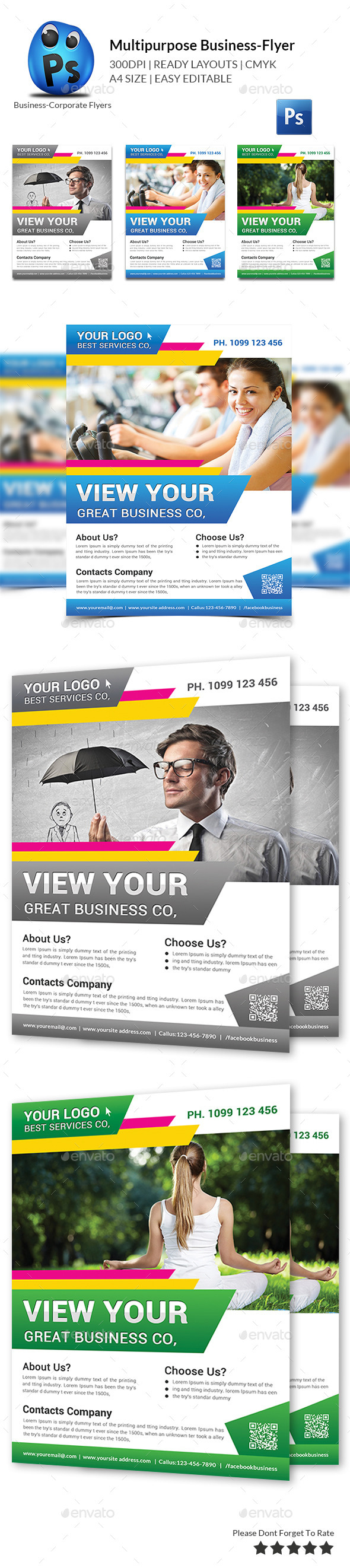 GraphicRiver Multipurpose Business Flyers Templates 11629263 GraphicRiver Multipurpose Business Flyers Templates 11629263