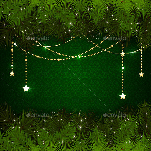 GraphicRiver Christmas Decoration on Green Background 11629782 GraphicRiver Christmas Decoration on Green Background 11629782
