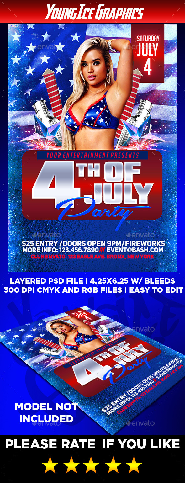 GraphicRiver 4th of July Flyer Template 11630107 GraphicRiver 4th of July Flyer Template 11630107